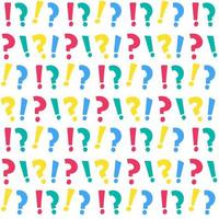 Question and exclamation marks seamless pattern vector