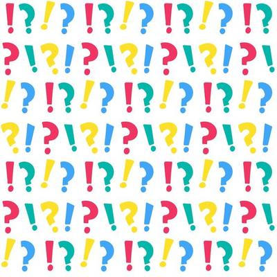 Question and exclamation marks seamless pattern