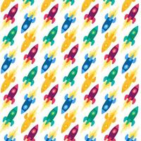 Rockets, spaceships vector seamless pattern
