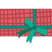 Ilustración de vector plano de caja de regalo de año nuevo