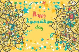 Happy Janmashtami Day Banner vector
