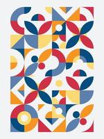 cartel abstracto geometría flor ilustración
