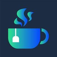 Design Morning Aroma Hot Drink in Cup Tea Icon vector