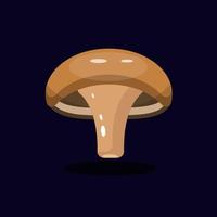 mushroom illustration with flat style, mushroom vector isolated design