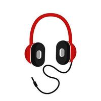 Headset illustration with simple style on white background isolated vector