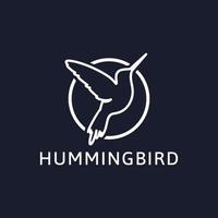 diseño de logotipo de colibri pájaro colibrí