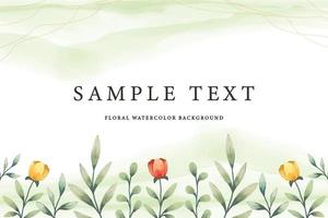 hand drawn floral watercolor background design. vector floral watercolor