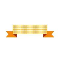Ribbon for text flat orange color illustration vector