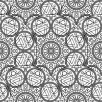 Black White Monochrome Mandala Boho Seamless Pattern vector