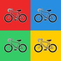 vector de bicicleta de colores de estilo de dibujos animados