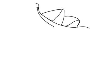 continuous lines banana fruit one line abstract video