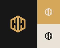 Letters H and H or HH line logo design. Linear minimal stylish emblem. Luxury elegant vector element. Premium business logotype. Graphic alphabet symbol for corporate business identity