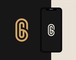 Letters G and G or GG line logo design. Linear minimal stylish emblem. Luxury elegant vector element. Premium business logotype. Graphic alphabet symbol for corporate business identity