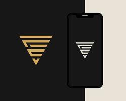 Letras fe y v o diseño de logotipo de línea fev. emblema elegante minimalista lineal. elemento de vector elegante de lujo. logotipo de empresa premium. símbolo del alfabeto gráfico para la identidad empresarial corporativa