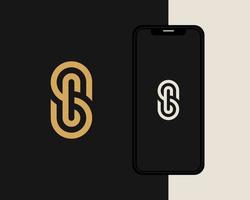 Letters S and C or SC line logo design. Linear minimal stylish emblem. Luxury elegant vector element. Premium business logotype. Graphic alphabet symbol for corporate business identity