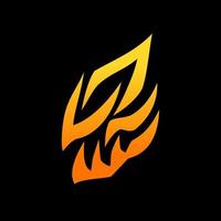 Creature abstract Fire Dragon logo design inspiration vector