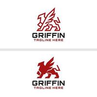 Griffin line art logo design