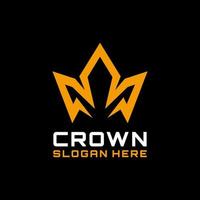 simple sharp king crown logo design vector