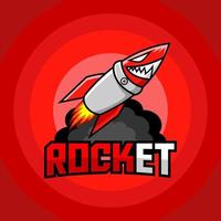 flight angry cartoon Rocket dangerous vector