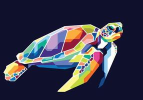ilustración colorida tortuga vector