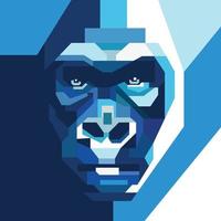 colorful gorilla illustration vector