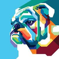 colorful dog illustration vector
