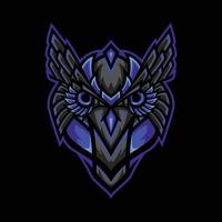 Owl Head Tribal Mascot Logo Illustration vector