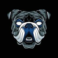 vector de ilustración de logotipo de cabeza de bulldog