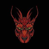 kangaroo head t shirt illustration vector
