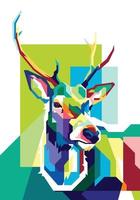 colorful deer illustration vector
