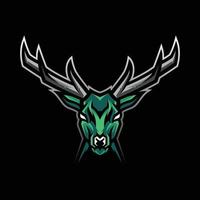 Deer Head Mascot Logo Illustration vector