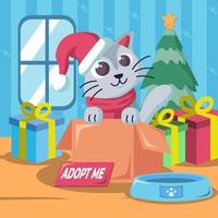 Santa Paws Activism on Christmas Concept vector