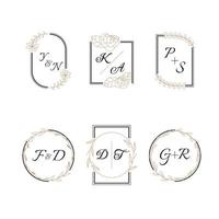 Set of Wedding Monograms Initial