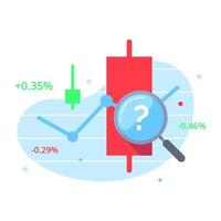 gráfico de movimiento, análisis de existencias concepto ilustración diseño plano vector eps10. elemento gráfico moderno para icono, página de destino, ui de estado vacío, infografía, etc.