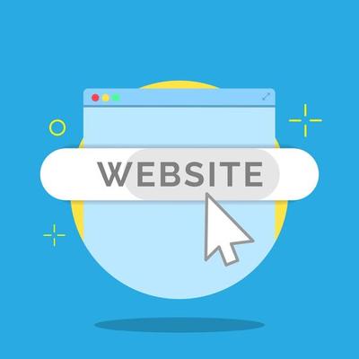 click to visit the website address concept illustration flat design vector eps10, modern graphic element for empty state app or web ui template, button, icon, infographic, etc