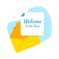 welcome greeting message concept illustration flat design vector eps10. modern graphic element for landing page, empty state ui, infographic, icon