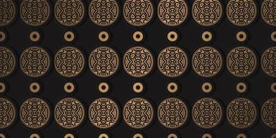 Luxury Dark circle border pattern background vector