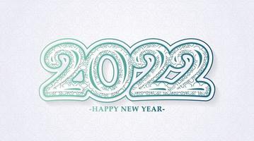 Happy New Year 2022 Gradation Pattern Design Text Ornament vector