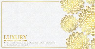 Luxury White mandala background concept vector