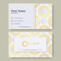 Luxury business card template with Ornaments design vector