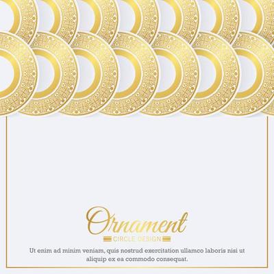 Luxury White circle border pattern background