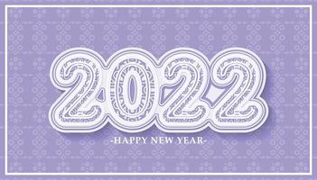 Happy New Year 2022 Text ornament Design Pattern vector