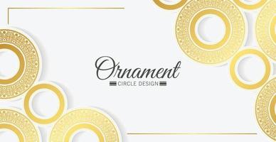 Luxury White circle border pattern background vector