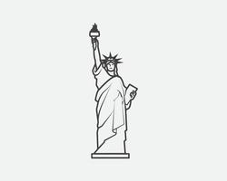 Liberty. Building landmark icon vector