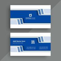 Blue business card with modern design vector