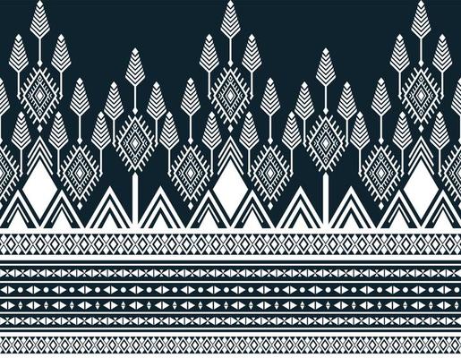 Pattern Ethnic fabric texture Geometric Vector Aztec oriental illustration retro ceramic tile
