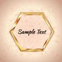 Bright golden hexagon. Luxury vector illustration. Easy to edit design template for your business projects.