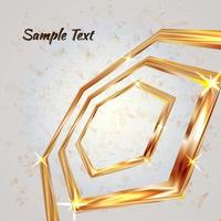 Bright golden hexagon. Luxury vector illustration. Easy to edit design template for your business projects.