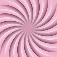 espiral de hipnosis giratoria de color rosa suave y blanco. giro de fondo abstracto. ilusión óptica. Ilustración de vector psicodélico hipnótico. rayos de luz concéntricos.