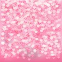 Soft pink hearts confetti background. Valentine s day greeting card. Romantic vector illustration. Easy to edit design template.